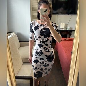 Coast Black Print Floral Dress